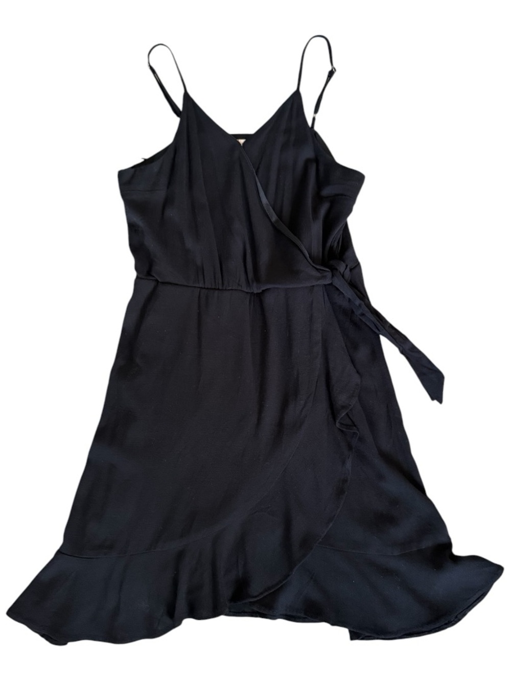 GB Girls Black Faux Wrap Dress XL